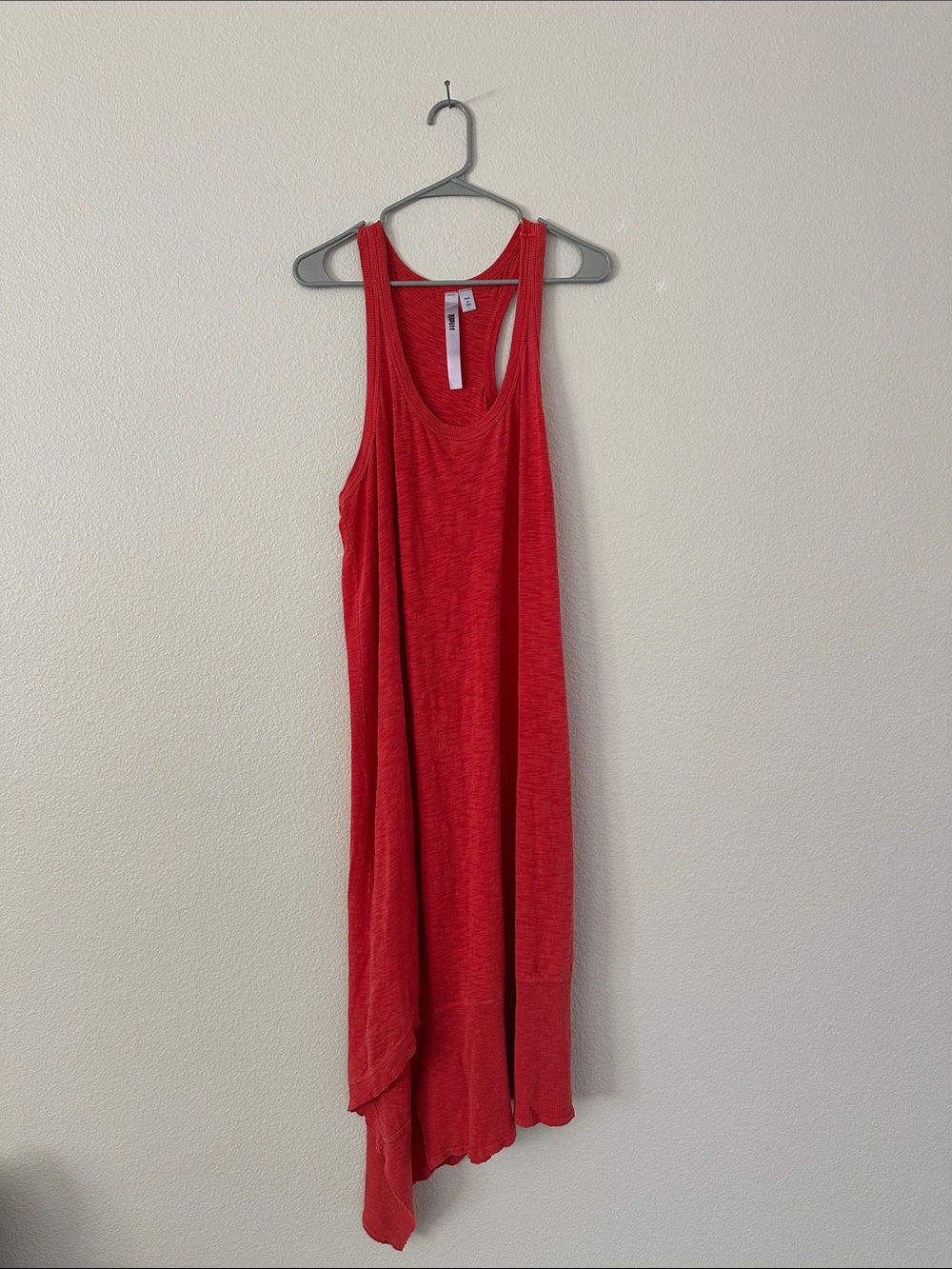 WILT Women’s Coral High Low Asymmetrical Tank Dress Size Large
